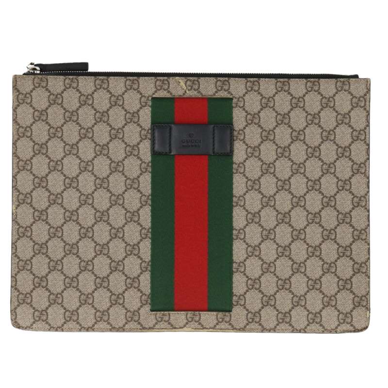 グッチ GUCCI　 433665 GGスプリームシェリーラインクラッチバッグ(ベージュ)【726052】【BS99】【小物】【中古】bb421#rinkan*C