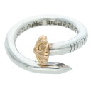 クロムハーツ Chrome Hearts サイズ:14号 NAIL CRSBALL W GLD ネイルクロスボール シルバー ゴールドコンビリング(シルバー×イエローゴールド 8.17g)【926052】【SJ02】【小物】【中古】bb315#rinkan*B