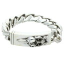 クロムハーツ Chrome Hearts サイズ:13LINK ID DGGR HEART ダガーハートIDクラシックリンク シルバーブレスレット(シルバー 126.92g)【626052】【SJ02】【小物】【中古】bb412#rinkan*B