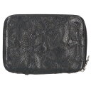 クロムハーツ Chrome Hearts BANK ROBBER バンクローバー セメタリーパッチラウンド財布(ブラック×シルバー)【526052】【SS07...
