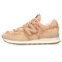 ミュウミュウ miumiu ×ニューバランス New Balance サイズ:41 574 マーブル加工デニムローカットスニーカー(ブラウン)【626052】【...