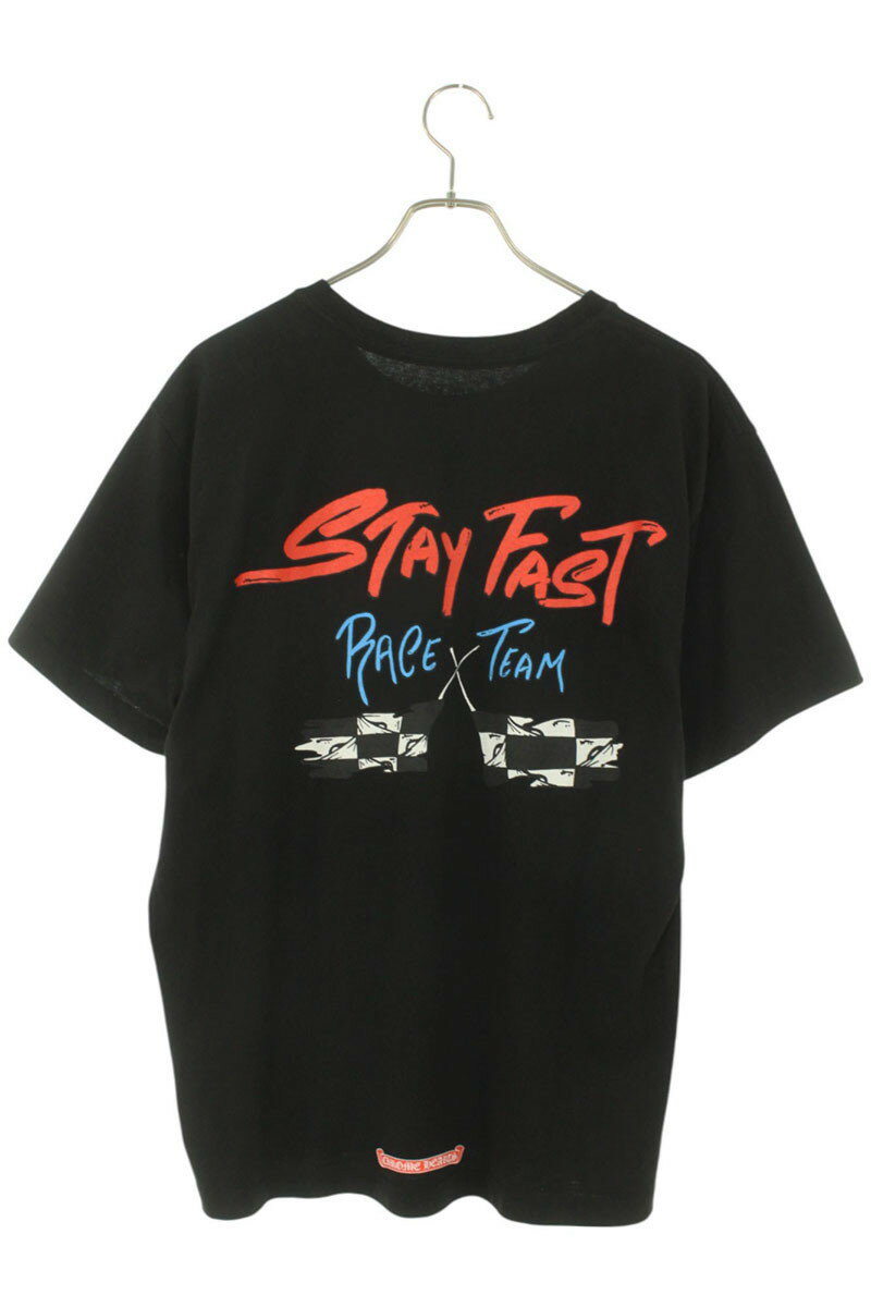 クロムハーツ Chrome Hearts　サイズ:L PPO STAY FAST RACE TEAM T-SHRT MATTY BOYステイファストプリントTシャツ(ブラック)【726052】【SS07】【メンズ】【中古】bb460#rinkan*B
