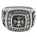 クロムハーツ Chrome Hearts サイズ:26号 LRG CHAMPION P DMND PAVEダイヤ シルバーリング(シルバー×クリア 31.13g)【107052】【SJ02】【小物】【中古】bb443#rinkan*B