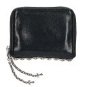 クロムハーツ Chrome Hearts 3 SIDE ZIP 3サイドジップ サイドピラミッドスタッズレザーウォレット財布(シルバー×ブラック)【72605...