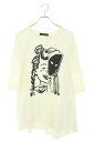 ジョンアンダーカバー JohnUNDERCOVER サイズ:2 JUW4805-2 アシンメトリー切替Tシャツ(オフホワイト)【107052】【BS99】【メンズ】【中古】bb187#rinkan*B