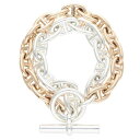エルメス HERMES サイズ:GM12/MM16 Chaine d'Ancre GM MM K18PG シルバーシェーヌダンクル2チェーンブレスレット(シルバ...