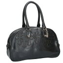 クロムハーツ Chrome Hearts GYM SM ジムバッグ 現行型CHチャーム付きスモールレザーハンドバッグ(ブラック×シルバー)【926052】【S...