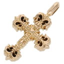 クロムハーツ Chrome Hearts 22K CHARM FILIGREE TINY タイニーフィリグリー ゴールドネックレストップ(イエローゴールド 8.68g)【207052】【SJ02】【小物】【中古】bb30#rinkan*B