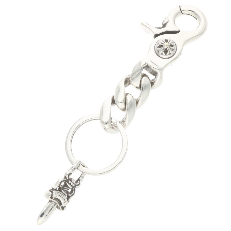クロムハーツ Chrome Hearts サイズ:ショート CLP CHN CLASSIC-S ショートクラシックリンク シルバーキーチェーン(シルバー 52....