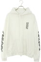 クロムハーツ Chrome Hearts サイズ:M SWTSHRT PLV 袖ロゴプリントプルオーバーパーカー(ホワイト×ブラック)【107052】【GZ11】【メンズ】【中古】bb437#rinkan*A