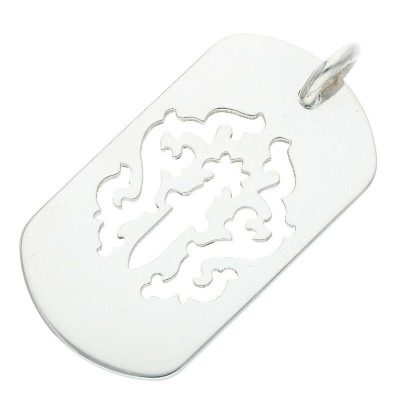 クロムハーツ Chrome Hearts　 D TAG LRG DAGGER ダガーカットアウトドッグタグ ラージドッグタグネックレストップ(シルバー 16.5g)【307052】【SS07】【小物】【中古】bb212#rinkan*B(4)