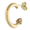 クロムハーツ Chrome Hearts 22K HOOP PLAIN 22Kプレーンフープ ゴールドピアス(イエローゴールド 5.56g)【207052】【OS06】【小物】【中古】bb410#rinkan*B