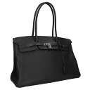 エルメス HERMES サイズ:45 バーキン45 ロング □D刻印 SV金具トゴトートバッグ(ブラック×シルバー)【207052】【GZ14】【小物】【中古】...