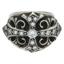 クロムハーツ Chrome Hearts サイズ:18号 KEEPER P DMND キーパー PAVEダイヤ シルバーリング(シルバー×クリア 22.25g)【207052】【SJ02】【小物】【中古】bb17#rinkan*B
