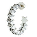 クロムハーツ Chrome Hearts HOOP STAR スターバンド シルバーピアス(シルバー 6.15g)【907052】【OM10】【小物】【中古】bb379#rinkan*B