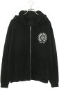 クロムハーツ Chrome Hearts サイズ:M SWTSHRT HD ZIP LTD 香港限定バックホースシュープリントジップアップパーカー(ブラック×シ...