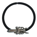クロムハーツ Chrome Hearts HAIRBAND ダガーボタンヘアゴム シルバーコンチョ(シルバー 総重量12.05g)【407052】【OS06】【小物】【中古】bb410#rinkan*B