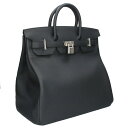 エルメス HERMES サイズ:40 オータクロア40 W刻印 SV金具トゴハンドバッグ(ブラック×シルバー)【407052】【GZ14】【小物】【中古】bb3...