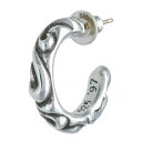 クロムハーツ Chrome Hearts HOOP SCROOL 1 スクロールフープ シルバーピアス(シルバー 4.37g)【507052】【SS07】【小物】【中古】bb212#rinkan*B