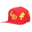 クロムハーツ Chrome Hearts CH HAT クロスパッチベースボール帽子(レッド×イエロー×シルバー)【407052】【SJ02】【小物】【中古】...