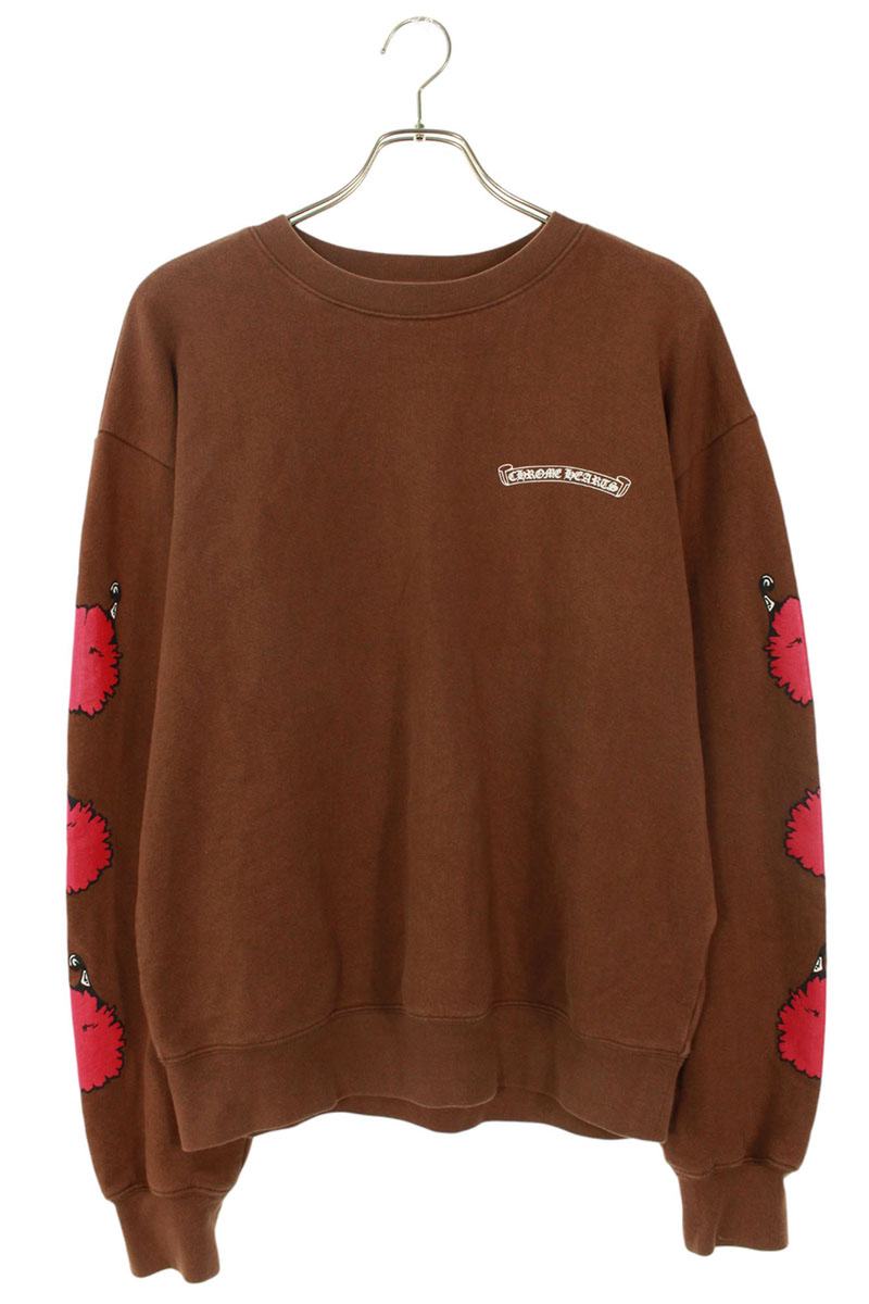 クロムハーツ Chrome Hearts サイズ:M PPO STRUCTURE SWTSHRT MATTY BOYバックプリントスウェットカットソー(ブラウン)【607052】【OS06】【メンズ】【中古】bb378#rinkan*B