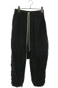 リックオウエンス Rick Owens サイズ:44 RU01C4381-J ドローストリングクロップドロングパンツ(ブラック)【507052】【SB01】【メンズ】【中古】bb380#rinkan*B