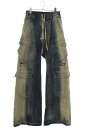 リックオウエンス Rick Owens サイズ:48 23SS RR01C4308-SDMPDE ダブルカーゴジャンボベラロングデニムパンツ(インディゴ)【60...
