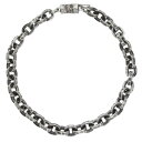 クロムハーツ Chrome Hearts サイズ:7inch PAPER CHAIN ペーパーチェーン シルバーブレスレット(シルバー 10.89g)【7070...
