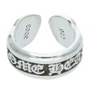 クロムハーツ Chrome Hearts サイズ:7.5号 SM SCROLL LABEL スモールスクロールラベル シルバーリング(シルバー 9.61g)【807052】【SJ02】【小物】【中古】bb396#rinkan*B