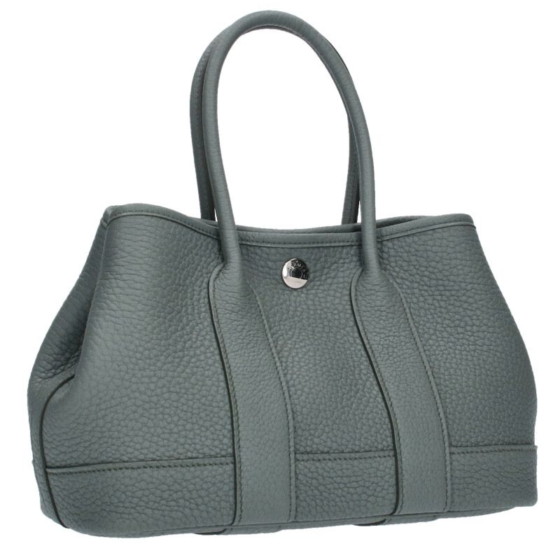 エルメス HERMES　 ネオガーデン23 K刻印 ヴェールアマンドハンドバッグ(グレー×シルバー)【707052】【GZ14】【小物】【中古】bb76#rinkan*Sのサムネイル