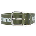 シュプリーム SUPREME サイズ:L/XL Repeat Leather Belt リピートレザーベルト(カーキ×ホワイト)【017052】【BS55】【小...