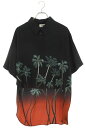 セリーヌ CELINE サイズ:37 2C708402Q サンセットパームツリーテール半袖シャツ(ブラック)【017052】【OM10】【メンズ】【中古】bb3...