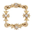 クロムハーツ Chrome Hearts サイズ:11号 22K RING TNY E CH PLS DIA タイニーECHプラス ダイヤ ゴールドリング(イエローゴールド×クリア 4.49g)【017052】【SS07】【小物】【中古】bb297#rinkan*B