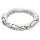 クロムハーツ Chrome Hearts サイズ:18.5号 SCRL BAND スクロールバンド シルバーリング(シルバー 10.35g)【217052】【GZ11】【小物】【中古】bb317#rinkan*B