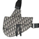 ディオール DIOR サドル 1ADPO093YKY_H28E オブリークジャガードショルダーバッグ(ネイビー×ブラック)【217052】【FK04】【小物】【中古】bb30#rinkan*B