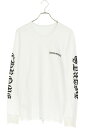 クロムハーツ Chrome Hearts サイズ:XL Thermal L S 袖ロゴプリント長袖カットソー(ホワイト)【217052】【SJ02】【メンズ】【中古】bb412#rinkan*S