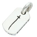 クロムハーツ Chrome Hearts D T TNY RS CRS タイニードッグタグRSクロス 青山限定チャームネックレストップ(シルバー 3.69g)...