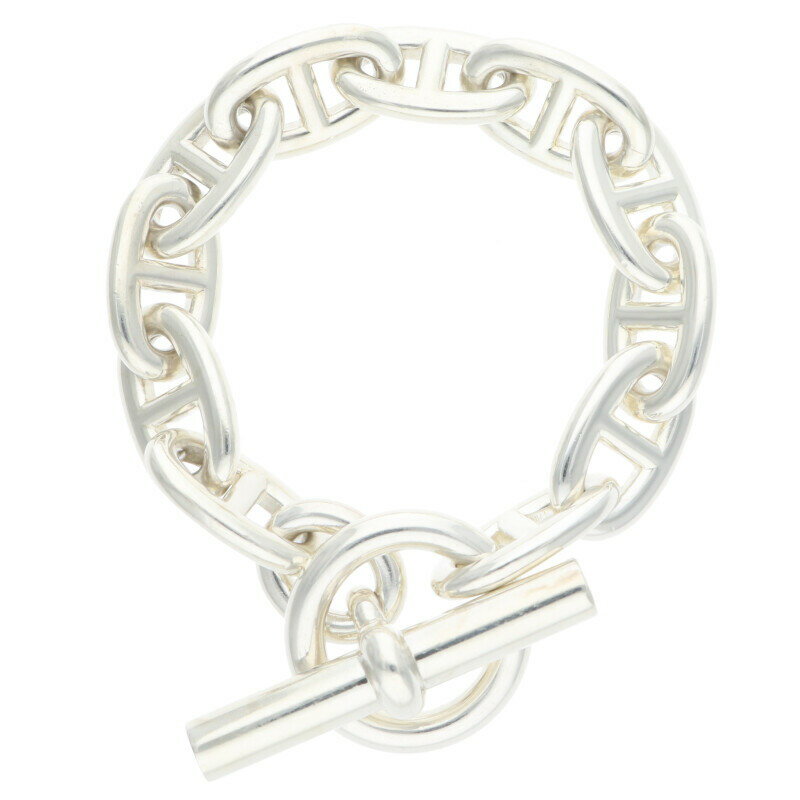 エルメス HERMES　サイズ:11LINK Chaine d'Ancre TGM シェーヌダンクルTGMシルバーブレスレット(シルバー 103.2g)【617052】【SB01】【小物】【中古】bb356#rinkan*A