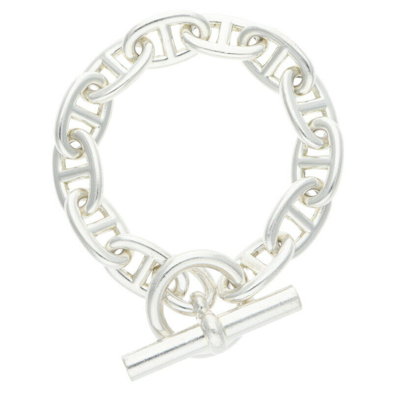 エルメス HERMES　サイズ:12LINK Chaine d'Ancre TGM シェーヌダンクルTGMシルバーブレスレット(シルバー 106g)【717052】【OS06】【小物】【中古】bb429#rinkan*C