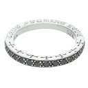 クロムハーツ Chrome Hearts サイズ:15号 TFL 純正PAVEブラックダイヤ シルバーリング(シルバー×ブラック 3.66g)【417052】【SS07】【小物】【中古】bb30#rinkan*B