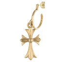 クロムハーツ Chrome Hearts 22K TINY CH CROSS 22KタイニーCHクロス ゴールドピアス(イエローゴールド 8.95g)【127052】【SJ02】【小物】【中古】bb205#rinkan*S