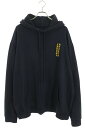 クロムハーツ Chrome Hearts サイズ:XL SWTSHRT PLV バックホースシュー袖フローラルプリントパーカー(ネイビー×イエロー)【417052】【SJ02】【メンズ】【中古】bb17#rinkan*B