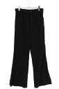 クロムハーツ Chrome Hearts サイズ:M サイドレザーラインスラックスロングパンツ(ブラック)【617052】【SJ02】【レディース】【中古】bb412#rinkan*B