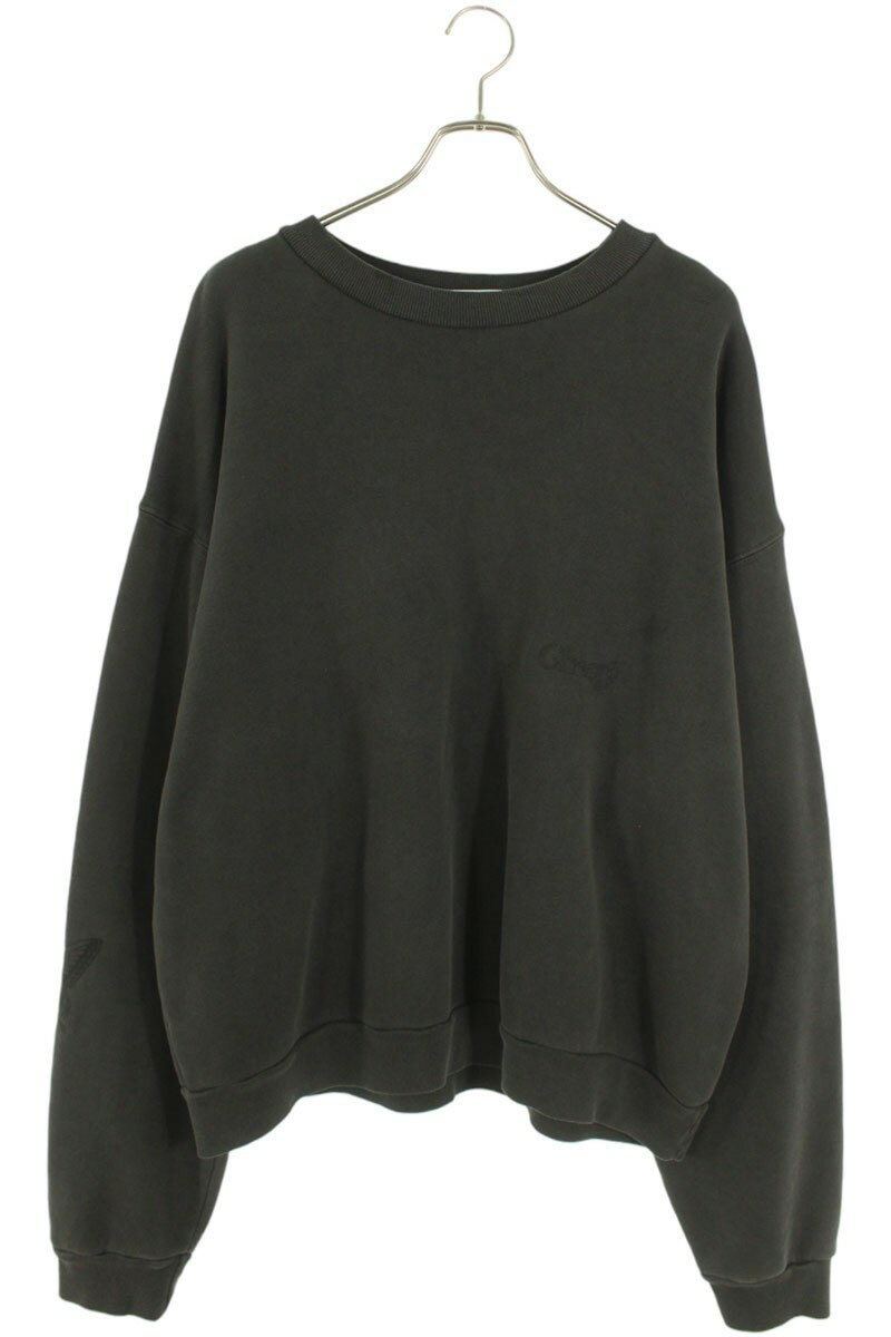 チェリーロサンゼルスCHERRY LOS ANGELES　×ガールズドントクライ Girls Dont Cry サイズ:L ロゴクルーネックスウェット(ダークグレー)【108052】【BS99】【メンズ】【中古】bb78#rinkan*B(4)