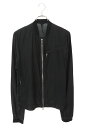クロムハーツ Chrome Hearts サイズ:L(JVP) ダブルジップシルク混ブルゾン(ブラック×シルバー)【617052】【SJ02】【メンズ】【中古】...