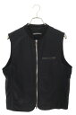 クロムハーツ Chrome Hearts サイズ:M ナイロン切り替えデニムベスト(ブラック×シルバー)【617052】【SJ02】【メンズ】【中古】bb415...