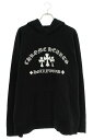 クロムハーツ Chrome Hearts サイズ:XL SAILIN ON HD PLVR セメタリークロス刺繍プルオーバーパーカー(ブラック×シルバー)【61...