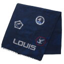 ルイヴィトン LOUISVUITTON 19AW MP2242 エトール・LVシャトル サテライト シルク混ウールストール(ネイビー)【108052】【BS99】【小物】【中古】bb443#rinkan*B