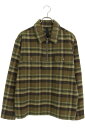 クロムハーツ Chrome Hearts サイズ:L U UNDERDOG PLD アンダードッグ ハーフジッププルオーバーチェック長袖シャツ(ブラウン調)【917052】【SJ02】【メンズ】【中古】bb17#rinkan*B