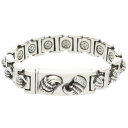 クロムハーツ Chrome Hearts サイズ:13LINK I LINK Iリンク クロウモチーフオールドシルバーブレスレット(シルバー 82.12g)【327052】【GZ11】【小物】【中古】bb30#rinkan*B